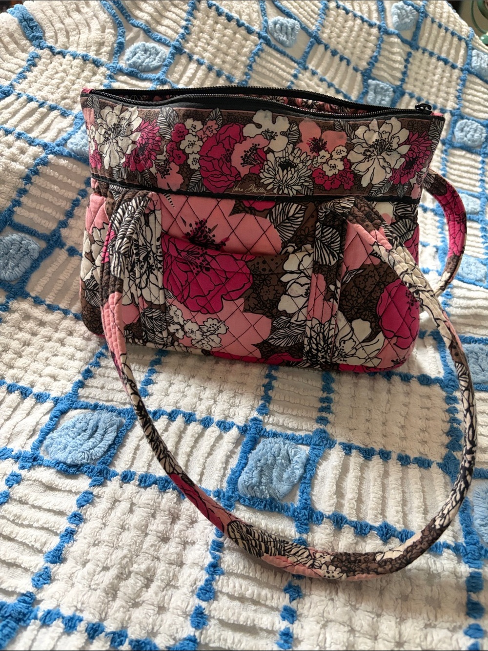 Vera Bradley Mocha Rouge Handbag